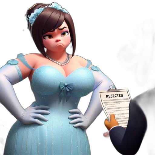 dress, 3d render, concept art, cartoon transparent PNG cut-out