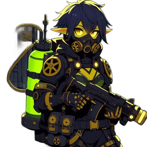 weapon, staff, robot, mask transparent PNG cut-out