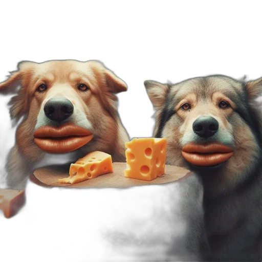 food, face, animal, photorealistic transparent PNG cut-out