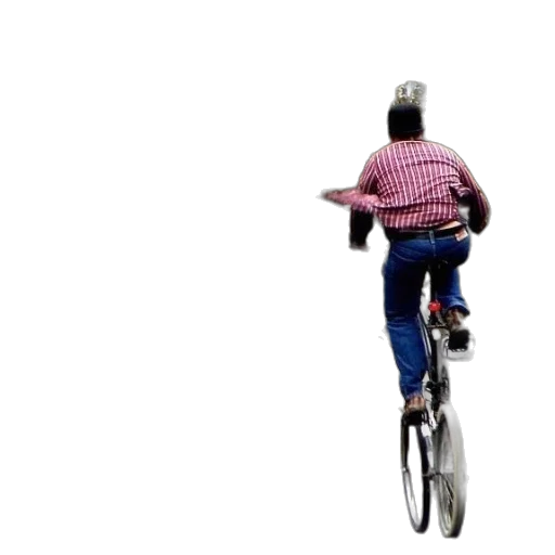 3d render, concept art, man, unicycle transparent PNG cut-out