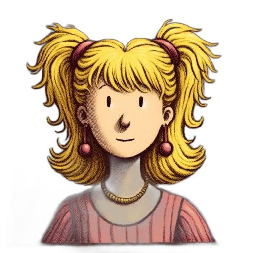 crown, hair, face, staff transparent PNG cut-out