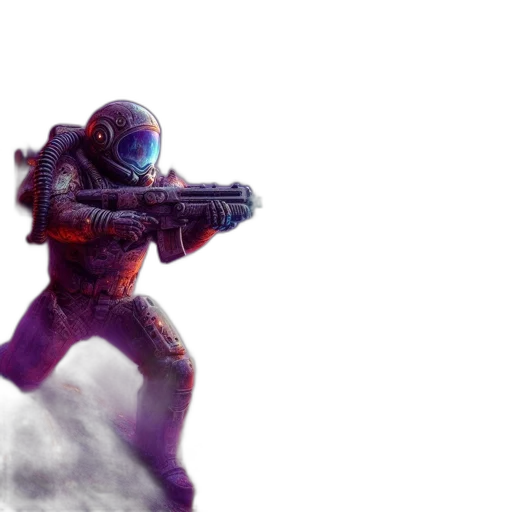 weapon, robot, 3d render, concept art transparent PNG cut-out