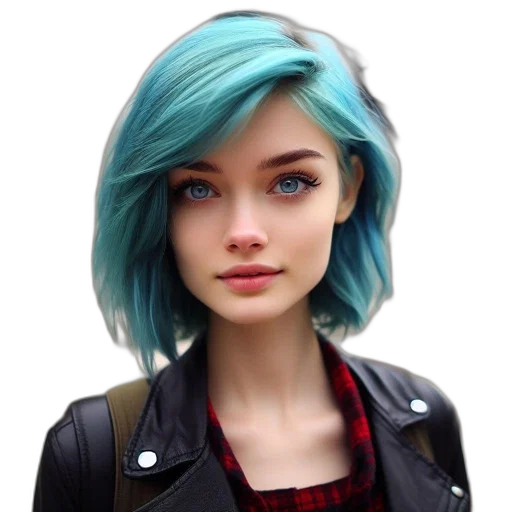 jacket, face, robot, hair transparent PNG cut-out