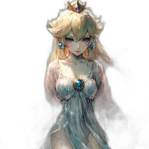 dress, crown, dragon, staff transparent PNG cut-out