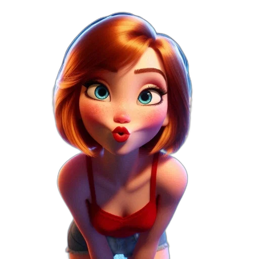 dress, face, 3d render, concept art transparent PNG cut-out