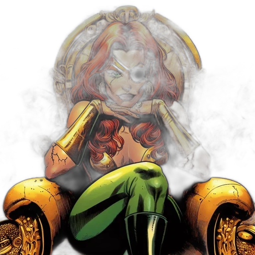 comic book art, concept art, fantasy art, green transparent PNG cut-out