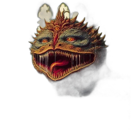 dragon, mask, creature, face transparent PNG cut-out