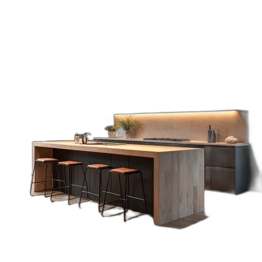 furniture, 3d render, photorealistic, earth tones transparent PNG cut-out