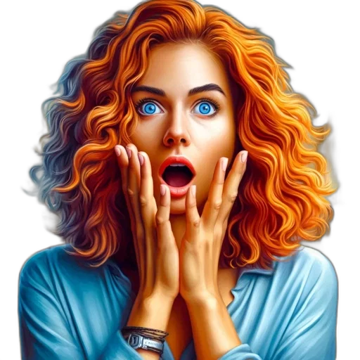 face, photorealistic, oil painting, cartoon transparent PNG cut-out