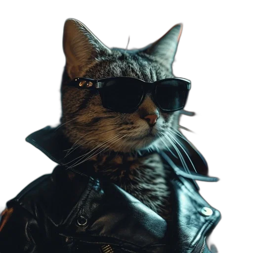 jacket, animal, staff, weapon transparent PNG cut-out
