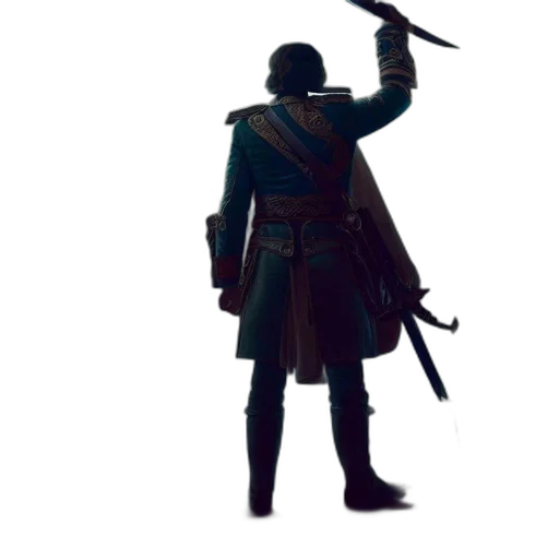 staff, sword, weapon, jacket transparent PNG cut-out