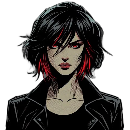 jacket, face, comic book art, concept art transparent PNG cut-out