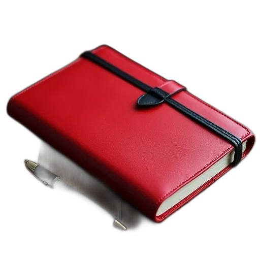 weapon, 3d render, red, leather-bound transparent PNG cut-out