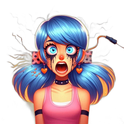 hair, face, staff, anime transparent PNG cut-out