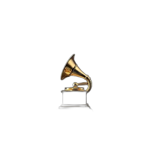 grammy, trophy, dark, background transparent PNG cut-out