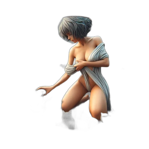 dress, concept art, 3d render, fantasy art transparent PNG cut-out