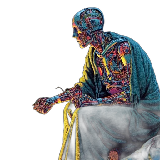 concept art, cyberpunk, photorealistic, mechanical transparent PNG cut-out