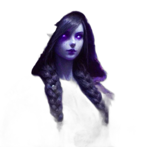 face, dress, hair, creature transparent PNG cut-out
