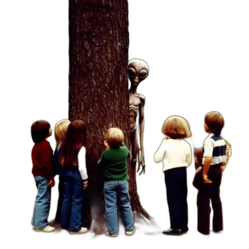 tree, robot, staff, hair transparent PNG cut-out