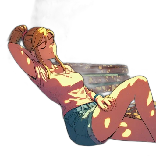 concept art, vaporwave, comic book art, anime transparent PNG cut-out