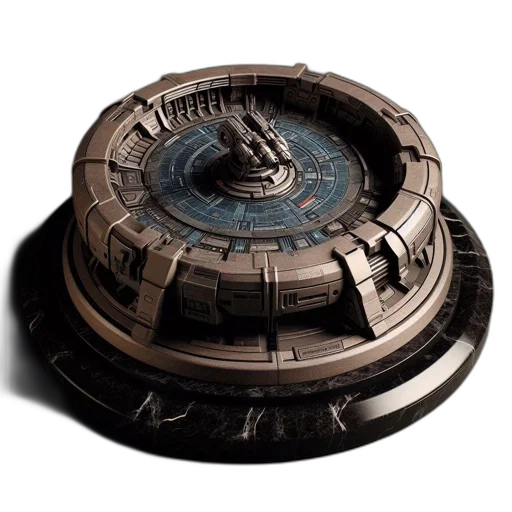 weapon, concept art, 3d render, outer space transparent PNG cut-out