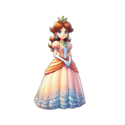 dress, crown, staff, jewelry transparent PNG cut-out
