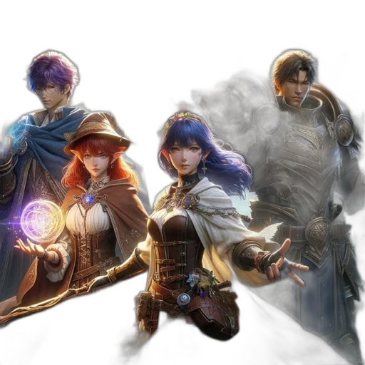fantasy art, concept art, comic book art, 3d render transparent PNG cut-out