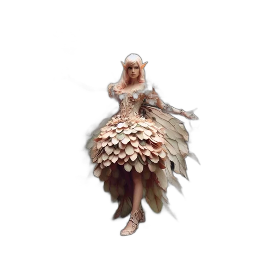 dress, creature, hair, dragon transparent PNG cut-out