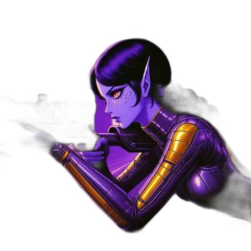 robot, staff, mask, weapon transparent PNG cut-out