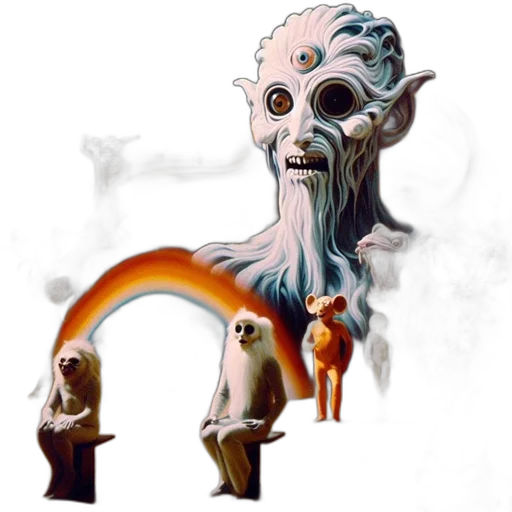 mask, staff, creature, face transparent PNG cut-out
