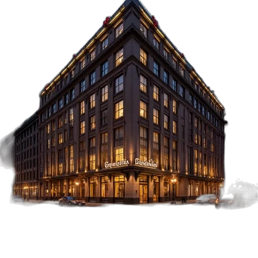 building, concept art, photorealistic, 3d render transparent PNG cut-out