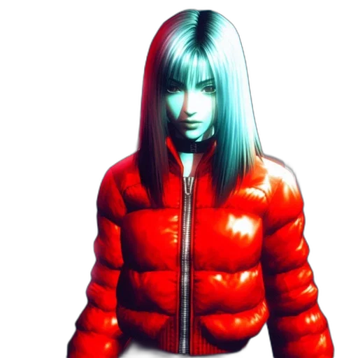 jacket, face, robot, hair transparent PNG cut-out