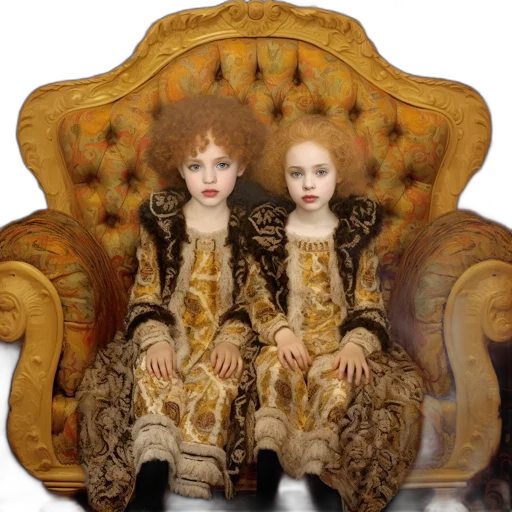furniture, crown, jewelry, oil painting transparent PNG cut-out