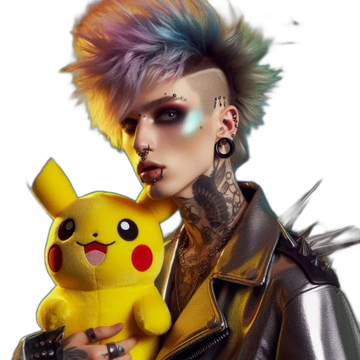 cyberpunk, concept art, fantasy art, photorealistic transparent PNG cut-out