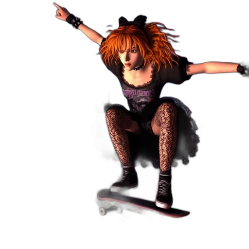 hair, concept art, cartoon, pixel art transparent PNG cut-out