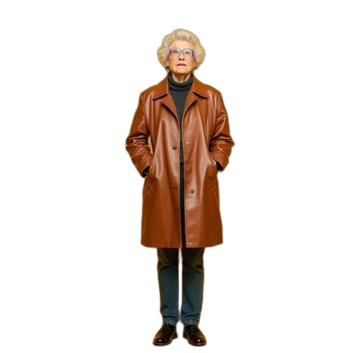 jacket, staff, dress, face transparent PNG cut-out