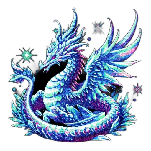 dragon, staff, creature, fantasy art transparent PNG cut-out