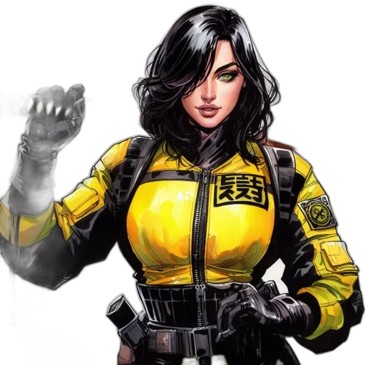jacket, comic book art, concept art, cyberpunk transparent PNG cut-out