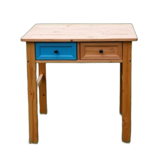 furniture, 3d render, blue, wooden transparent PNG cut-out