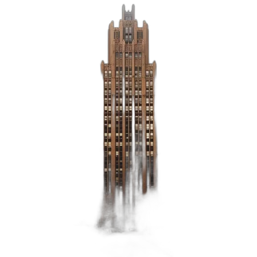 building, dress, 3d render, concept art transparent PNG cut-out