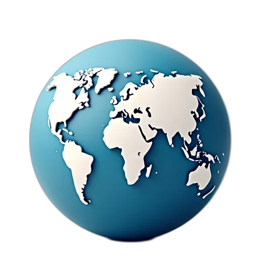 staff, 3d render, globe, icon transparent PNG cut-out