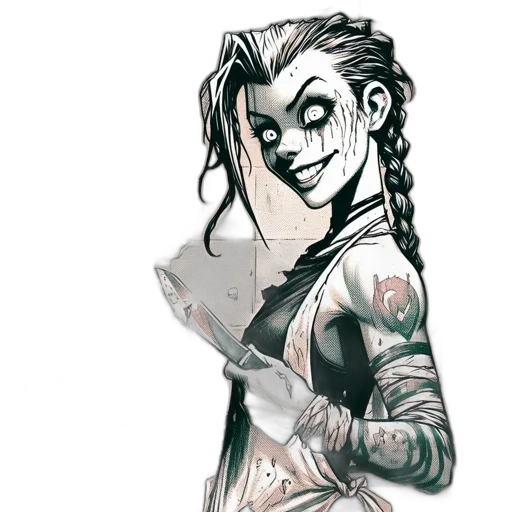 dress, mask, creature, comic book art transparent PNG cut-out
