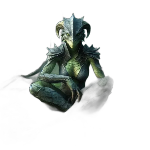 dragon, creature, staff, mask transparent PNG cut-out