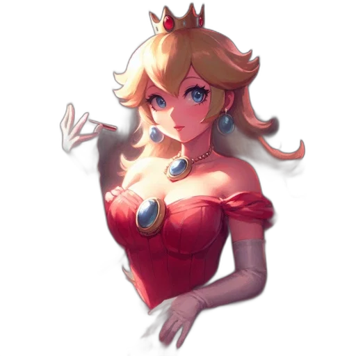 crown, dress, staff, face transparent PNG cut-out