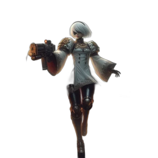 robot, staff, weapon, sword transparent PNG cut-out