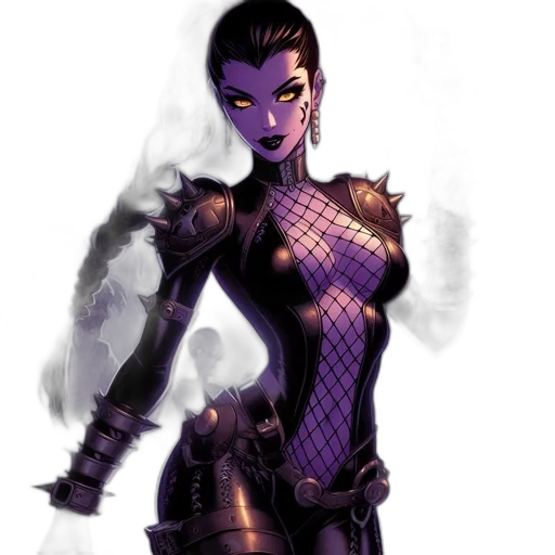 comic book art, concept art, fantasy art, cyberpunk transparent PNG cut-out