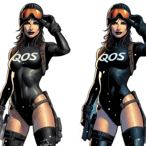 comic book art, concept art, 3d render, female transparent PNG cut-out