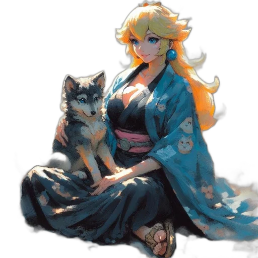 dress, animal, dragon, staff transparent PNG cut-out