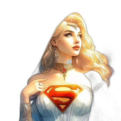 jewelry, dress, comic book art, fantasy art transparent PNG cut-out