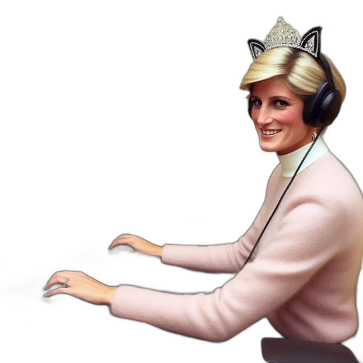 crown, staff, hat, robot transparent PNG cut-out